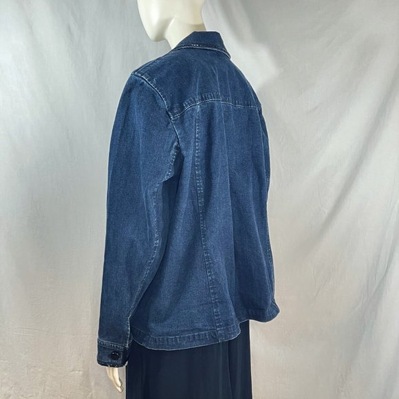 Denim Jacket With Beaded Trim | Jones New York - Picture 3 of 6